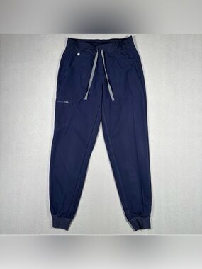 FIGS Jogger Scrub Pants Womens Small Blue Zamora Stretch Nurse Medical Workwear